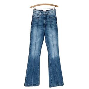REVICE Star Venus Two-Tone High-Rise Flare Jeans - Size 28